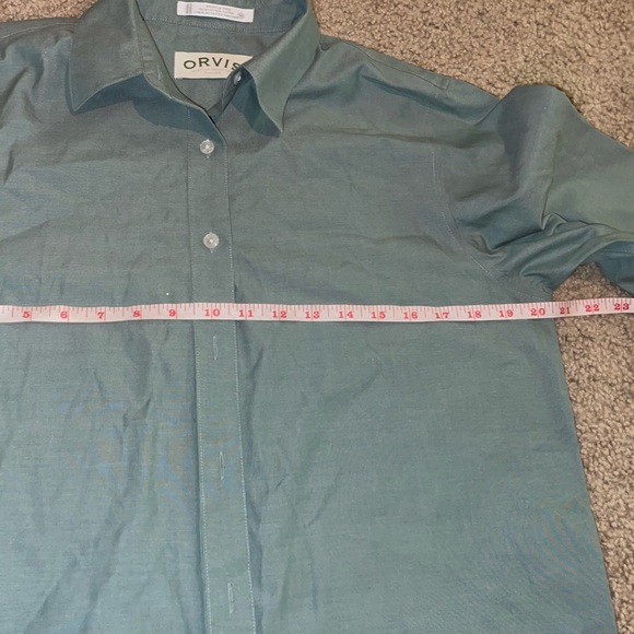 Orvis Men’s Button Up Long Sleeve Shirt Light Green Casual Size 10. - Picture 5 of 8